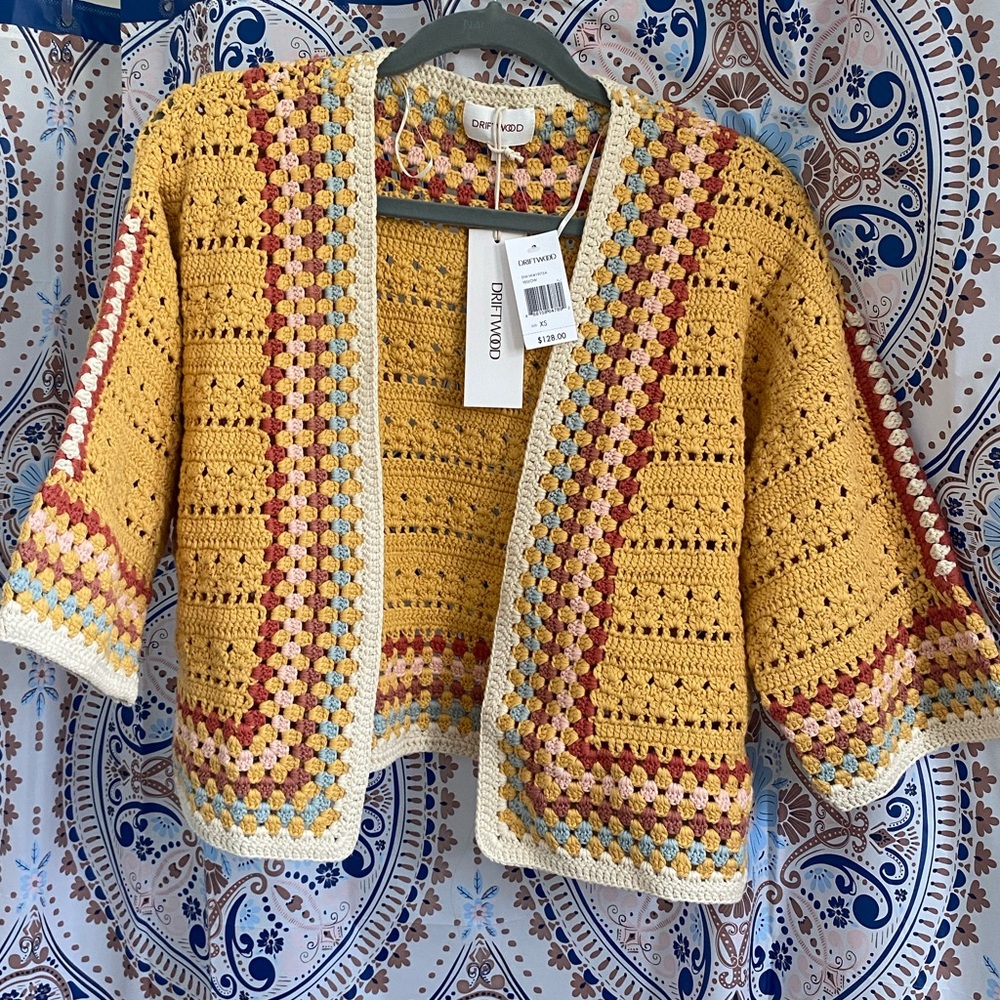 Driftwood cotton cardigan natural fiber xs